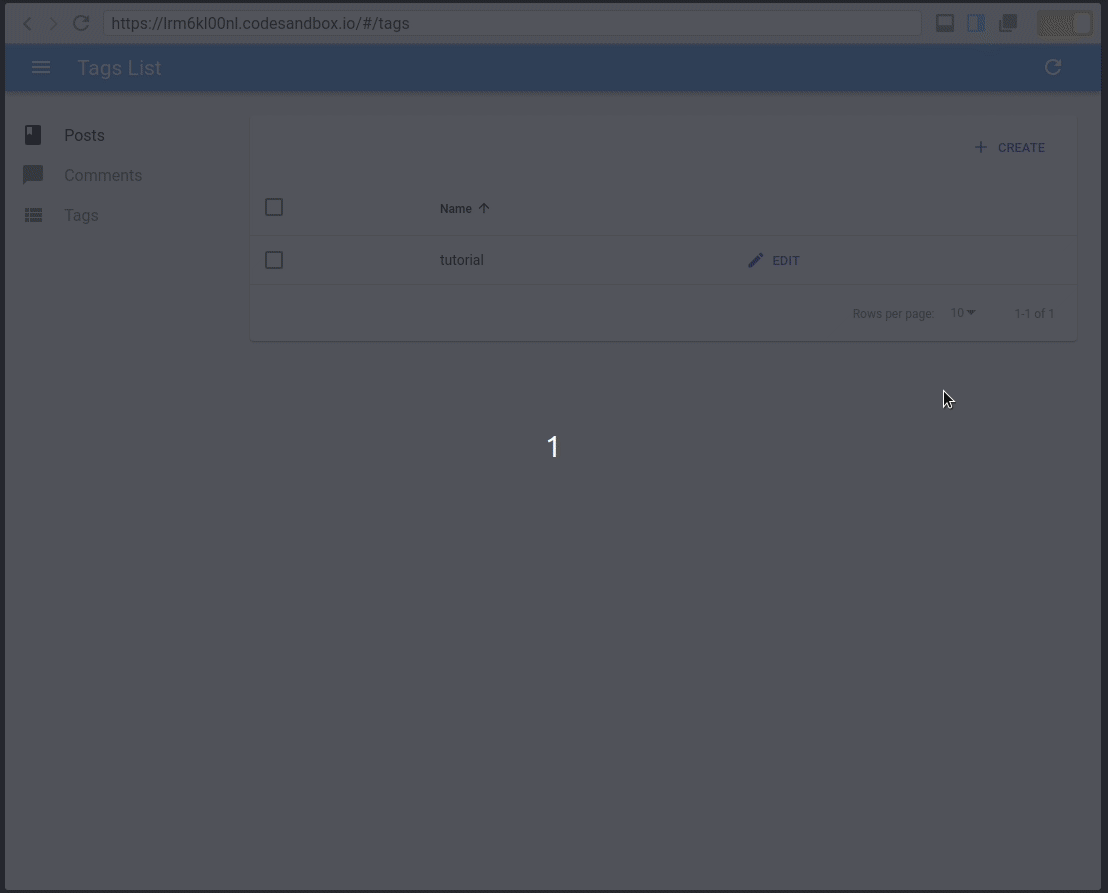 Edit and create forms inside a drawer with animations