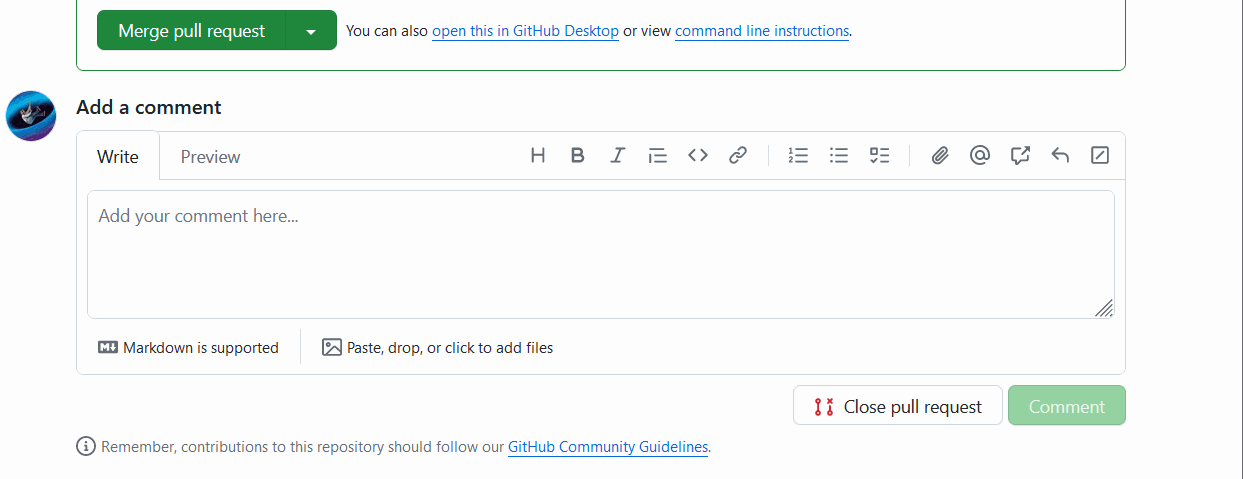 Usage of saved replies on GitHub