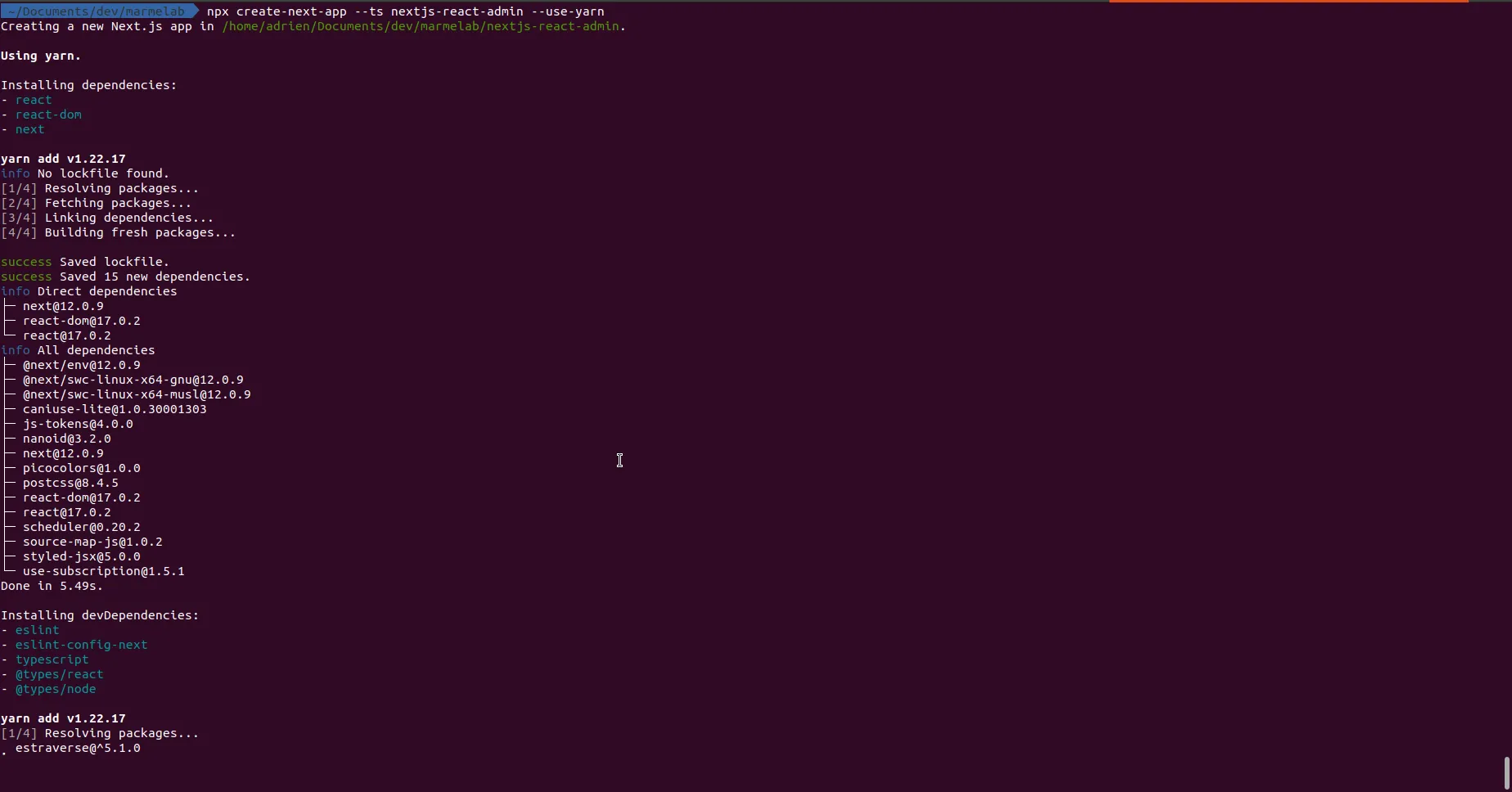 Setup Next.js
