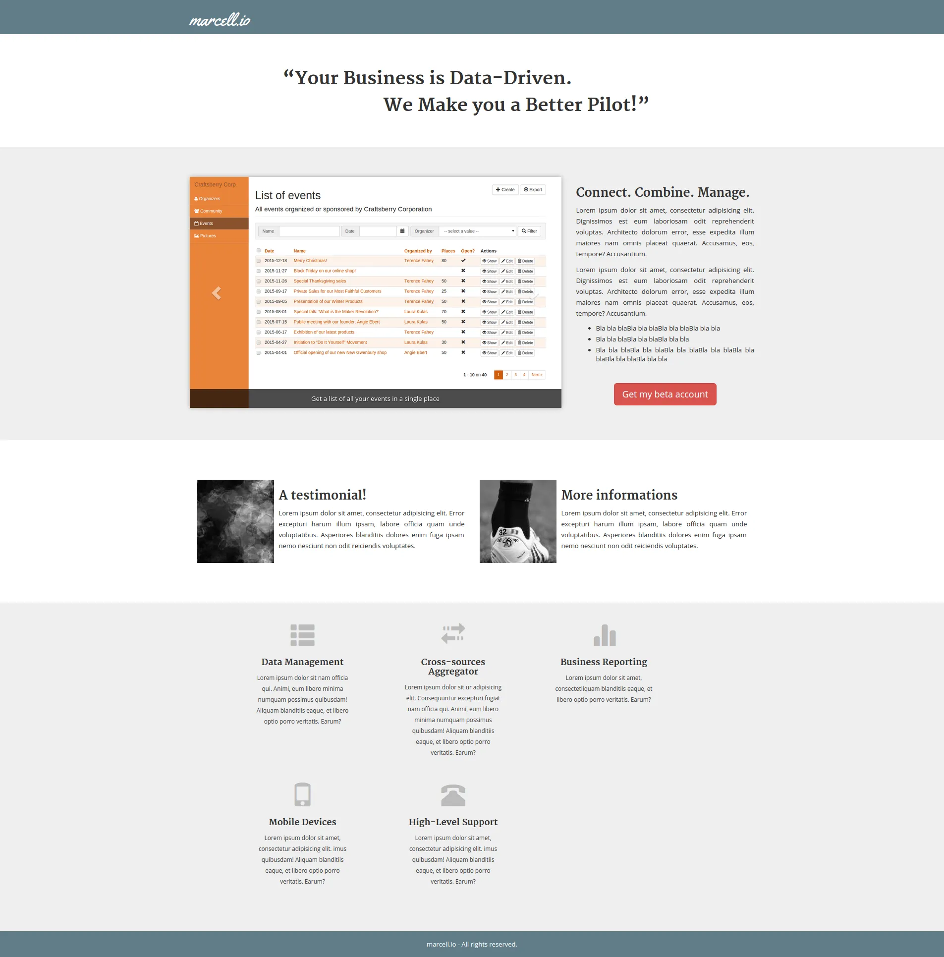 First try on building a demo page
