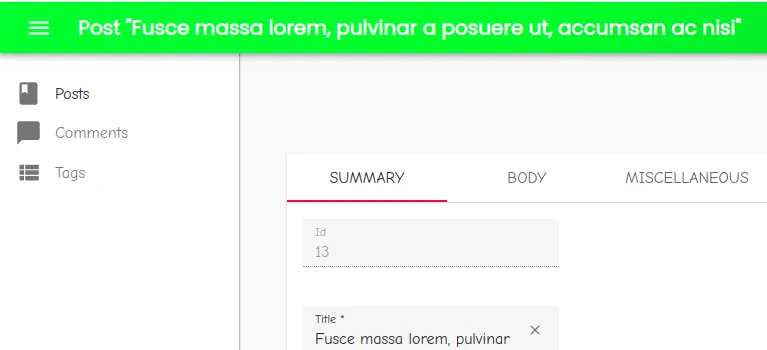 Sidebar after styling background