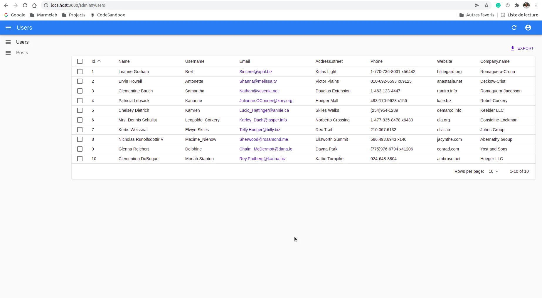 Working Page