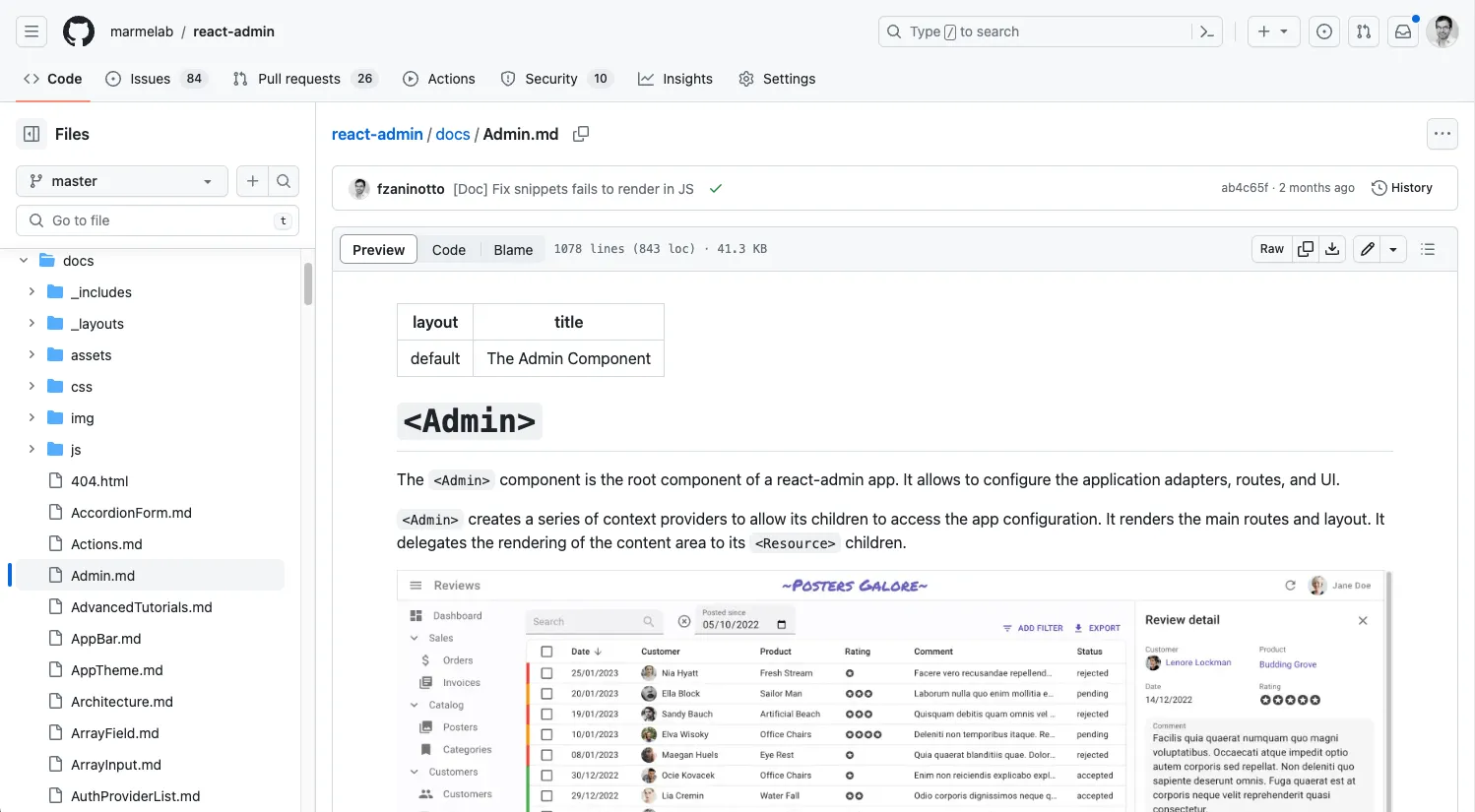 Documentation on GitHub