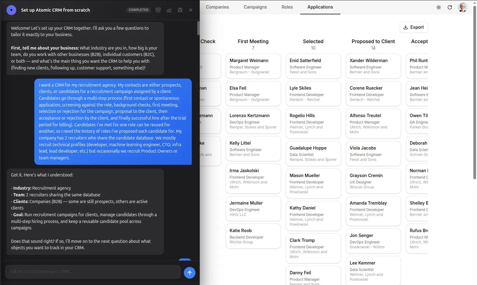 Atomic CRM Builder