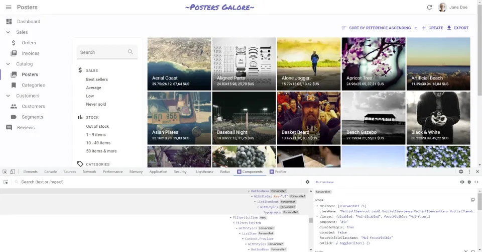 Named components in DevTools