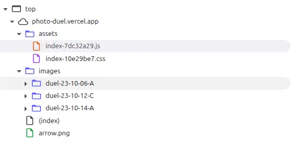Image montrant la légèreté des assets du site