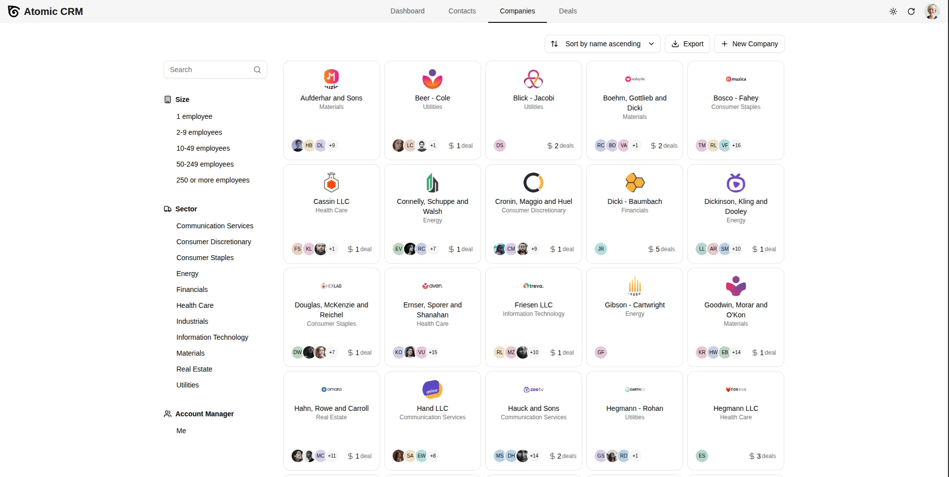 Atomic CRM with shadcn ui
