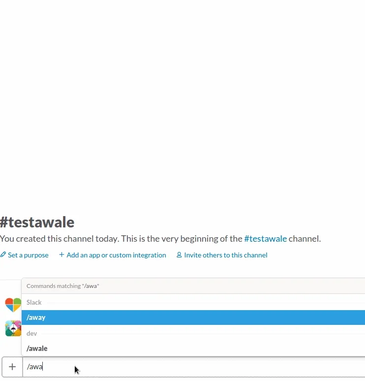 Plateau de jeu dans Slack
