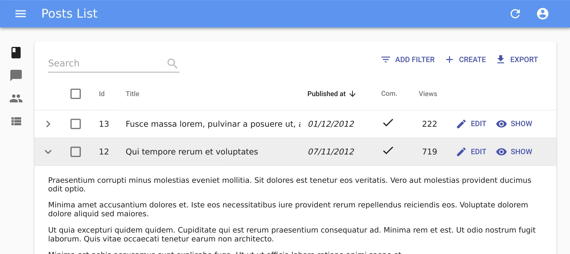 React-admin 2.6: Datagrid Improvements, UI Polish, and Better Styling