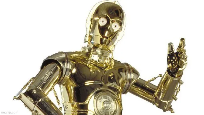 C3PO saying hello
