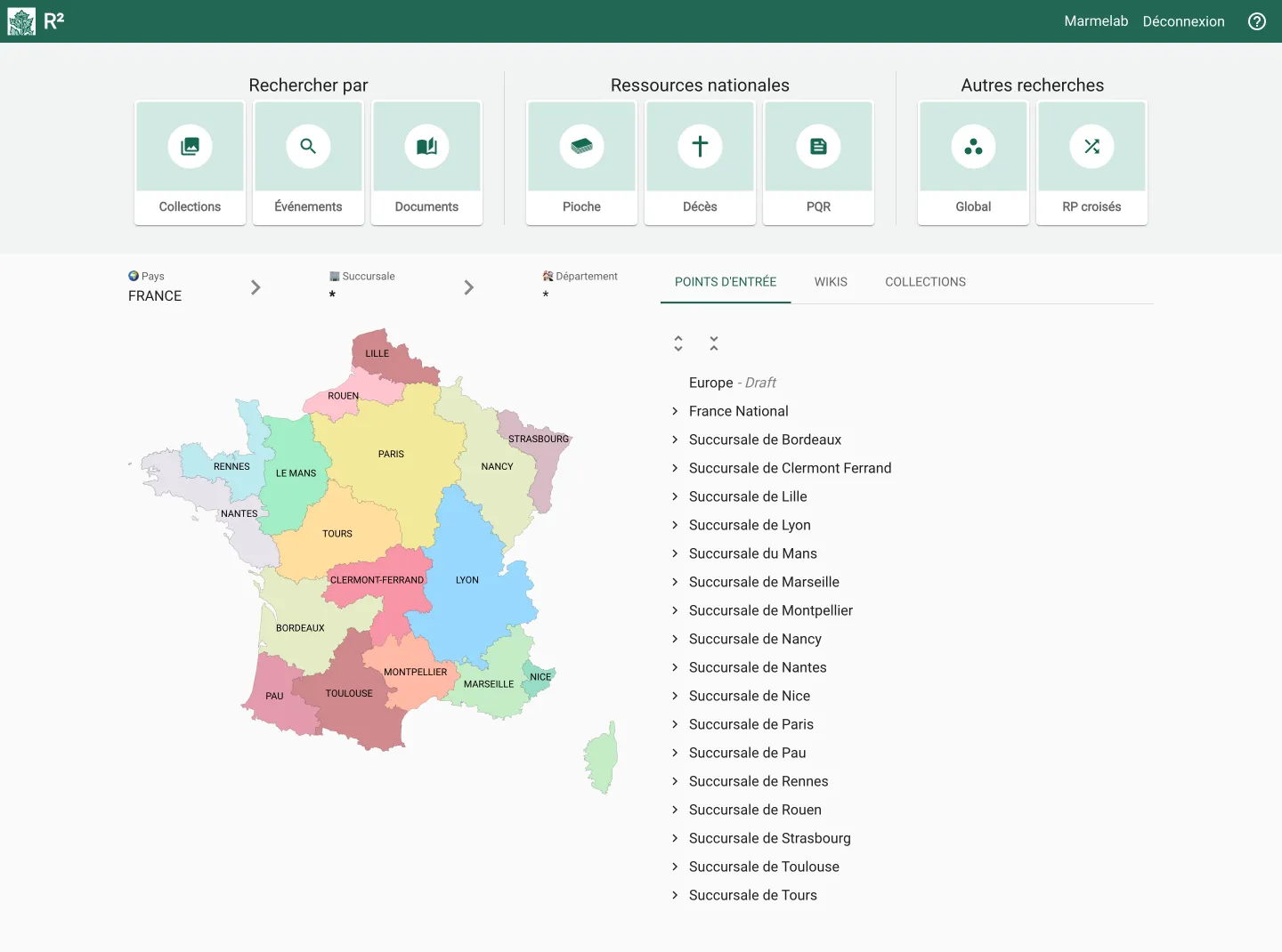 Index des données