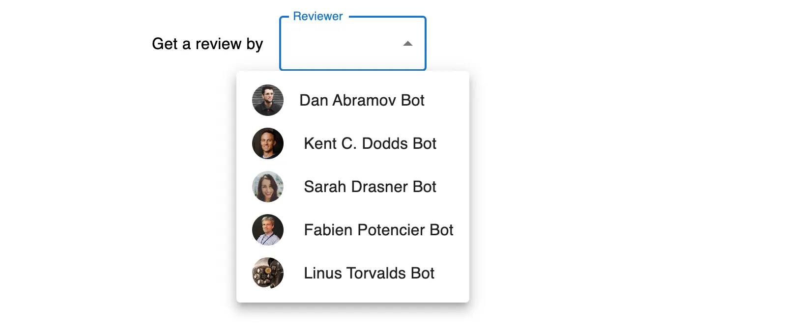 Choose reviewer