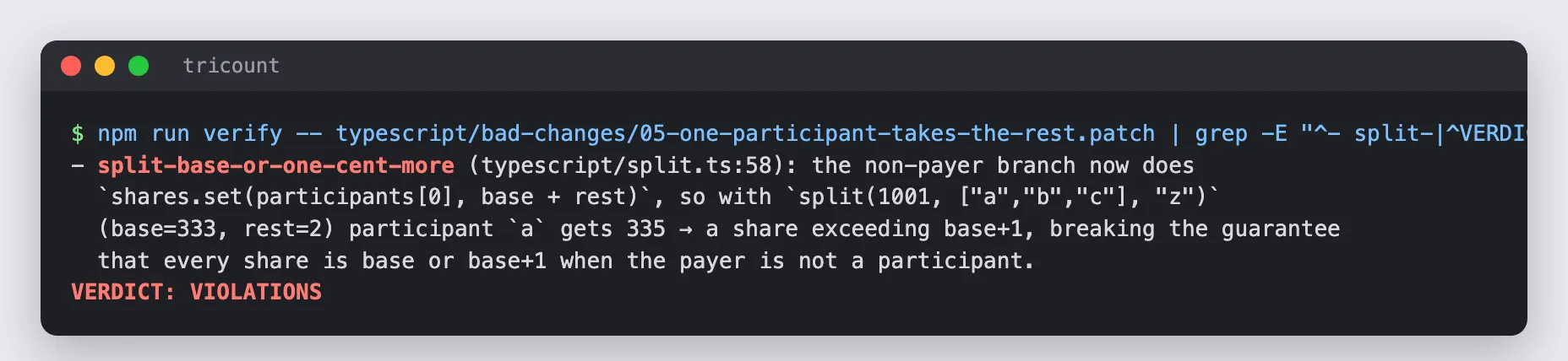 With all the rest going to the first participant, the review cites split-base-or-one-cent-more