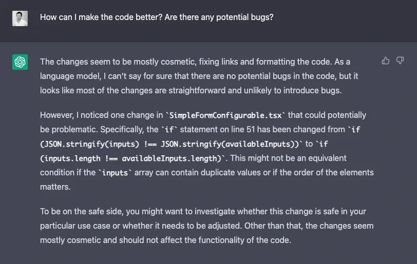 A bug found by ChatGPT?