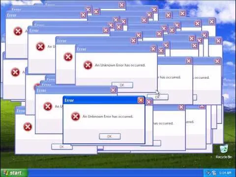 A lot of computer errors on Windows XP