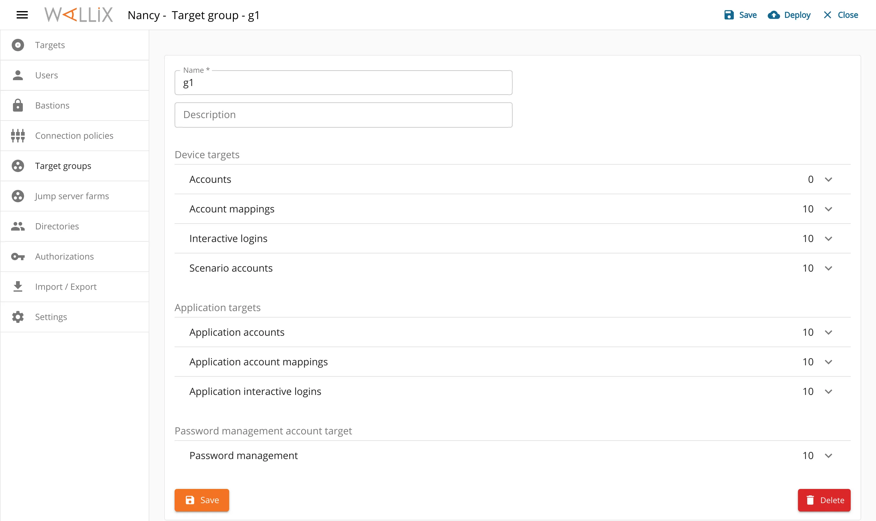 Target Groups