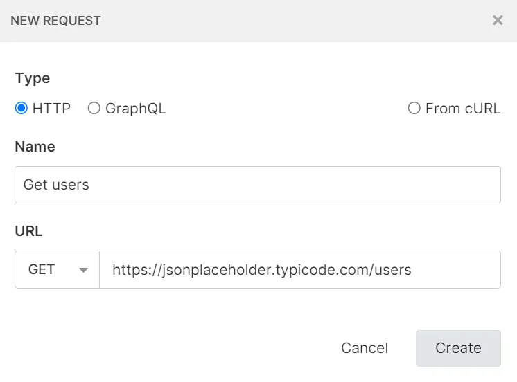 Your first request.