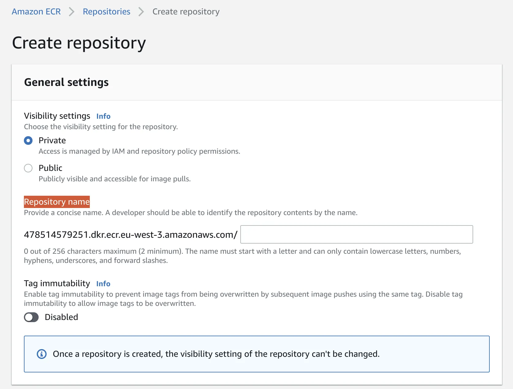 Create repository