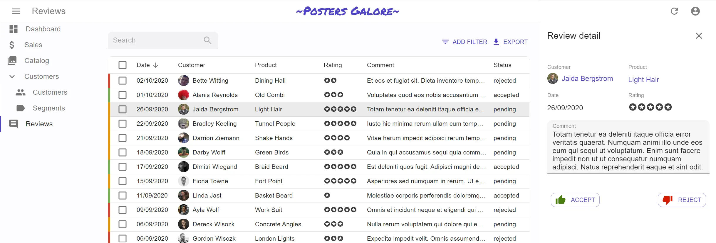 Custom list layout