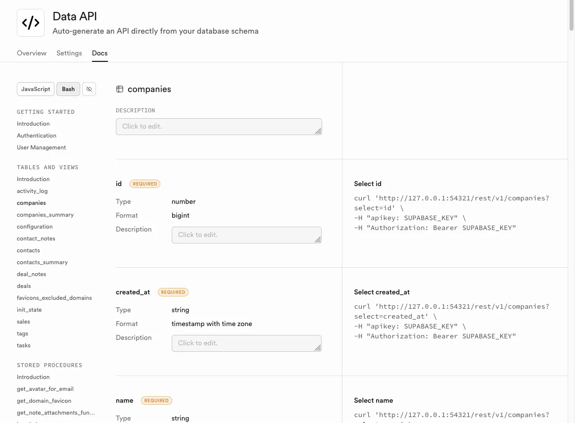 Atomic CRM Data API