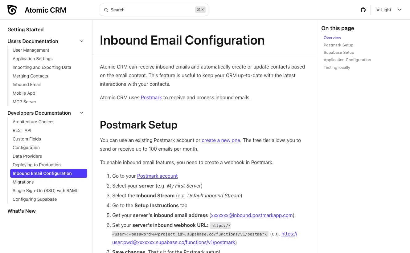 Improved documentation