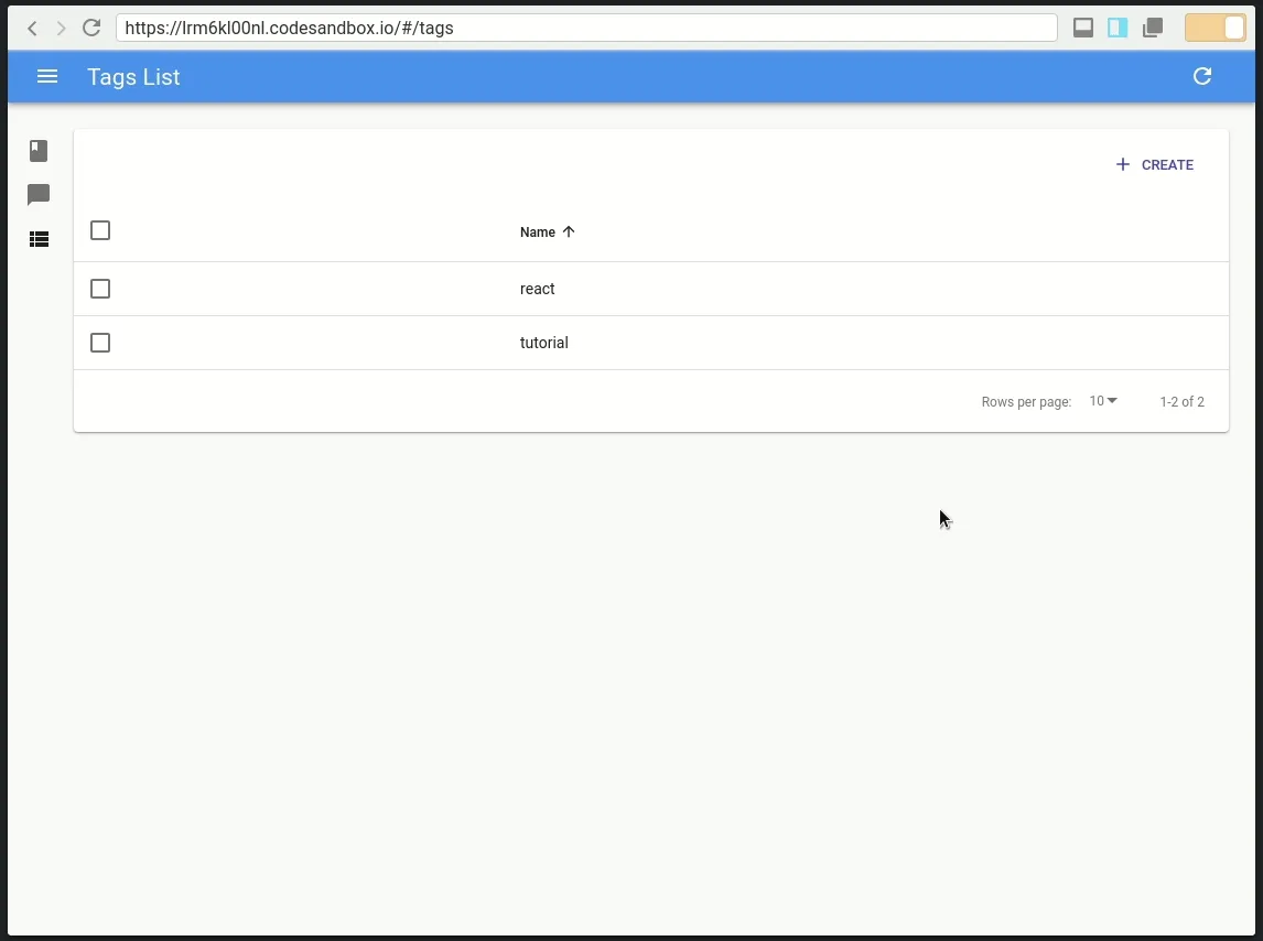 Create form inside a drawer with a cancel button with animations