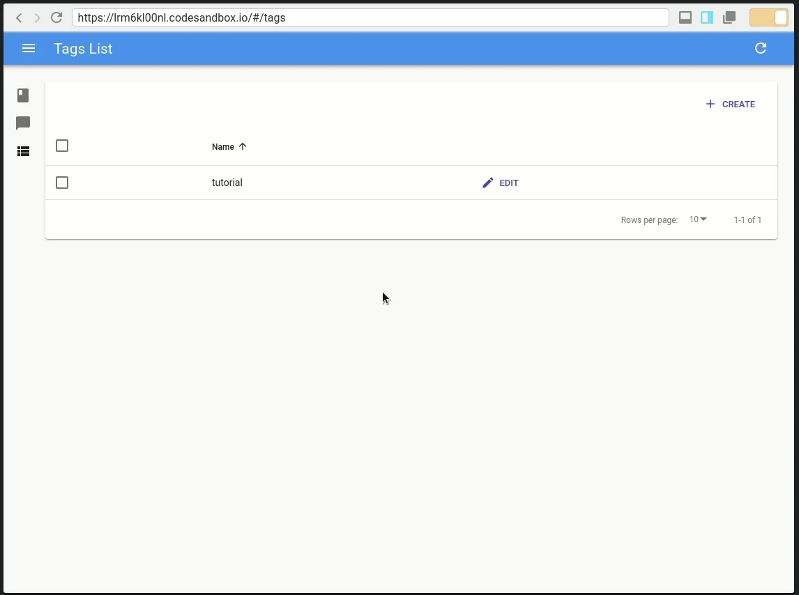 Edit and create forms inside a drawer with animations