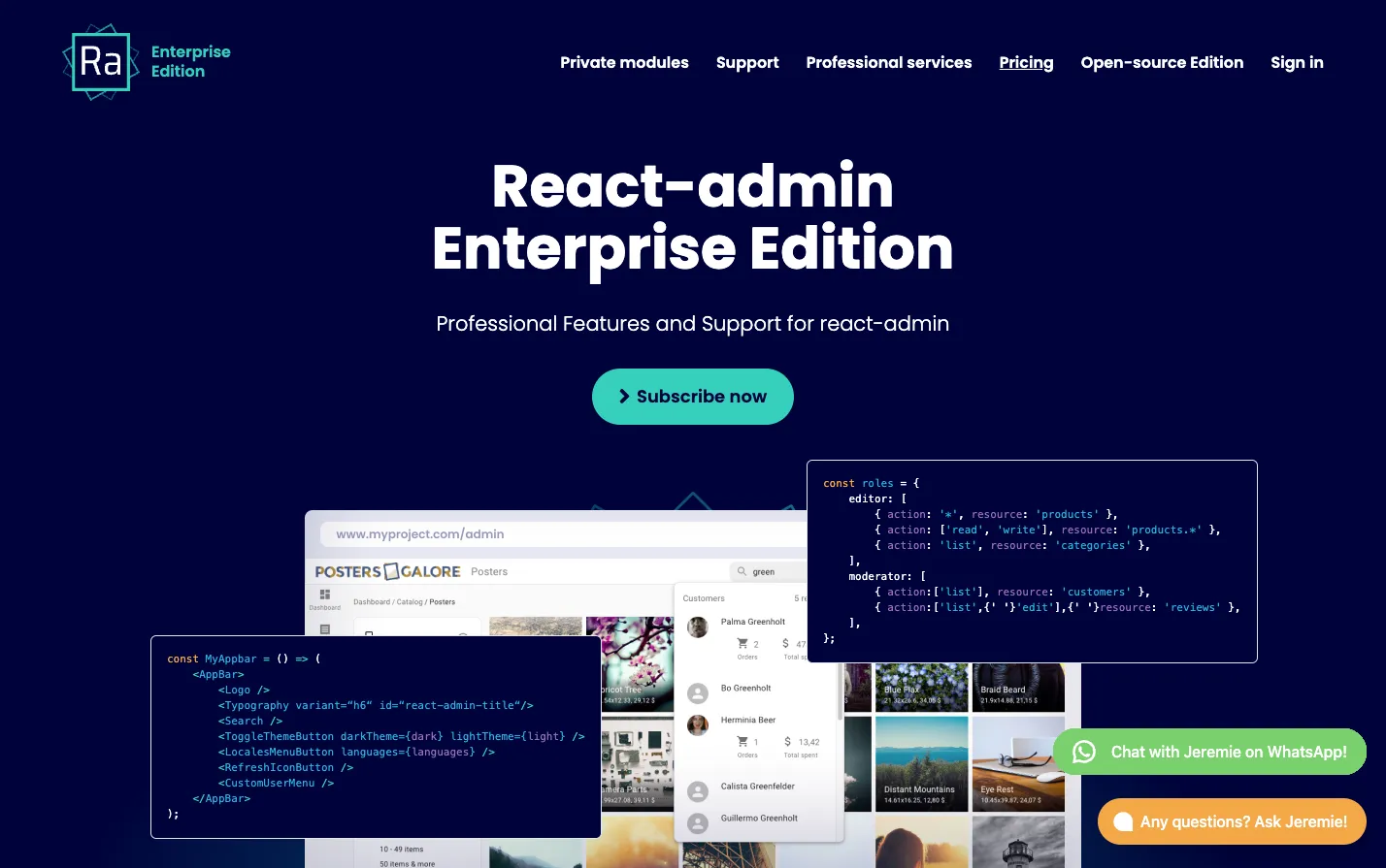 Enterprise Edition landing page