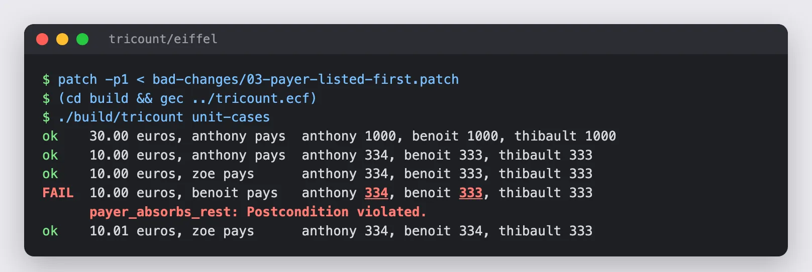 With the payer looked up first, payer_absorbs_rest fails when Benoît pays
