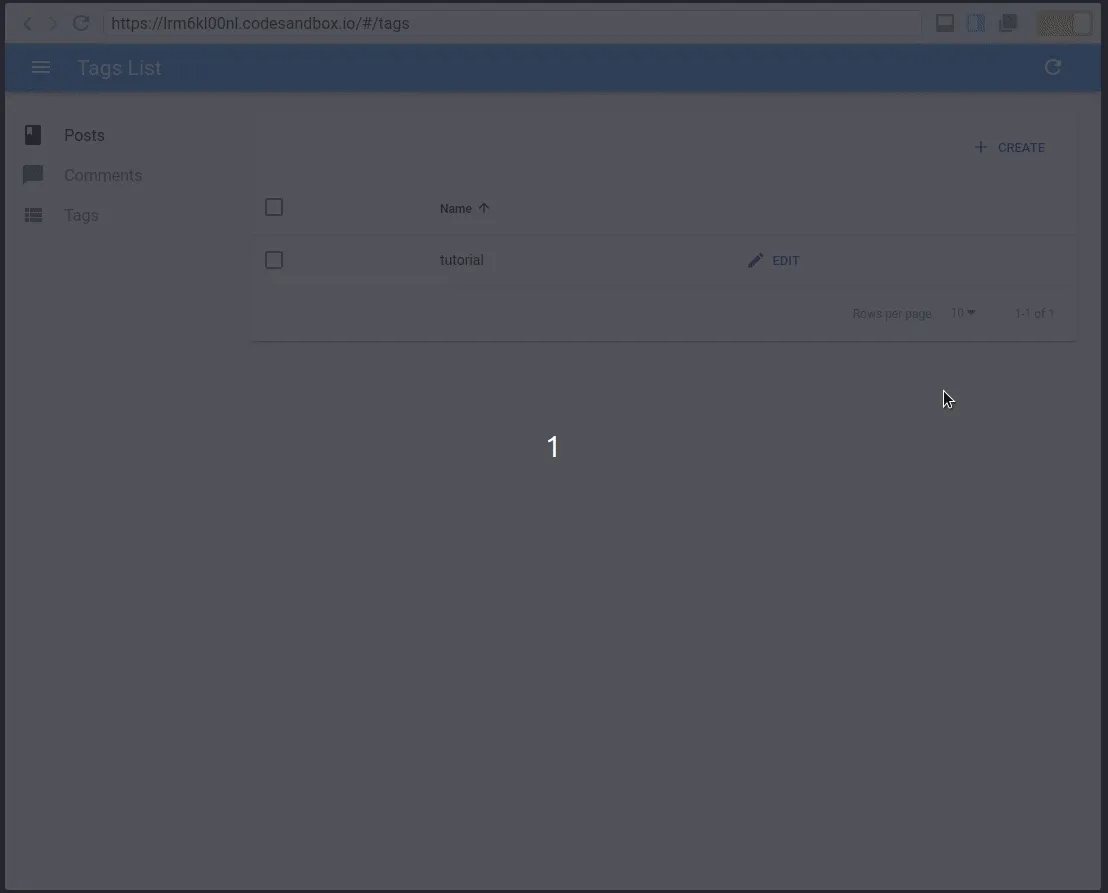 Edit and create forms inside a drawer with animations