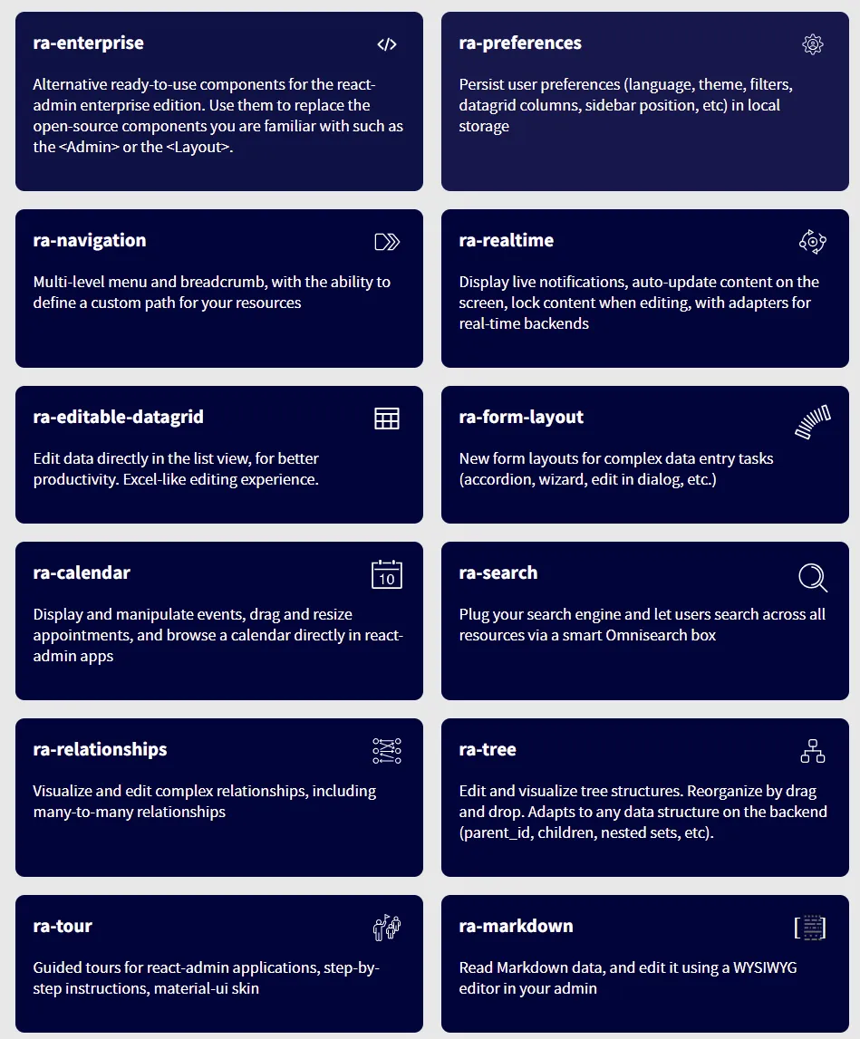 Enterprise edition modules