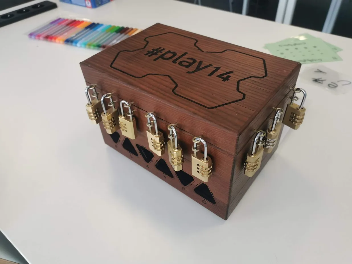 An Escape Box to Write a Word for Other #play14 Participants