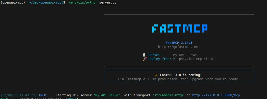MCP server is running
