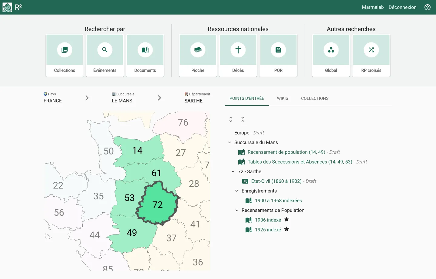 Recherche géographique