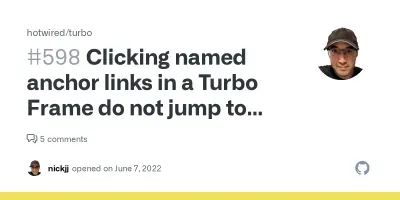 GitHub issue #598 on Turbo's repo