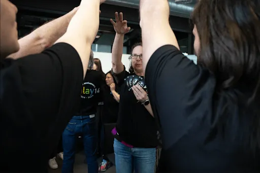 Group playing at Mind game