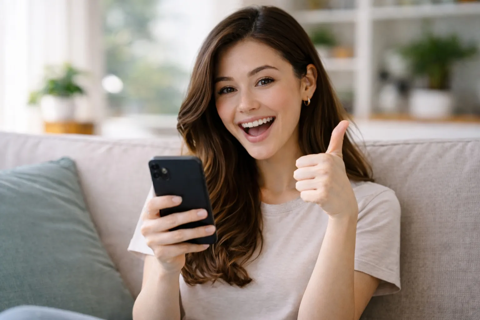 A happy player seeing real-time updates in the game