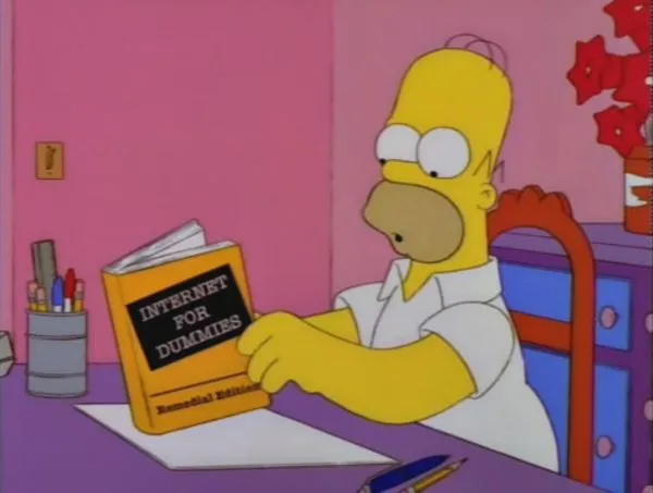 Homer Simpson reading documentation