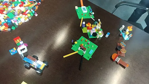 picture of attendees' bricks creation