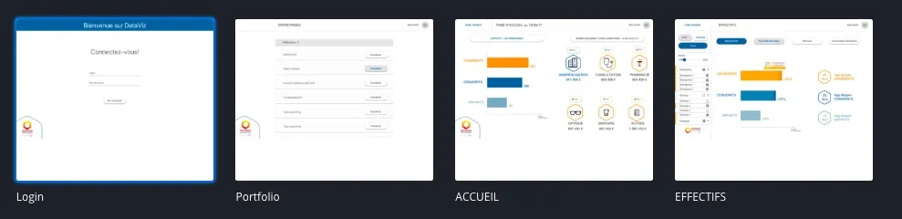 prototype d'écran invision