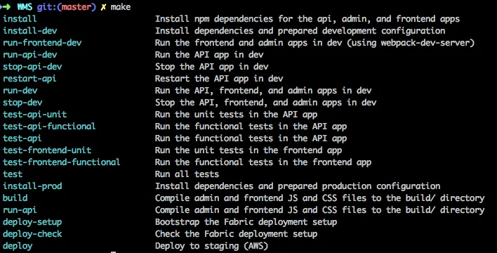 Self-Documented Makefile