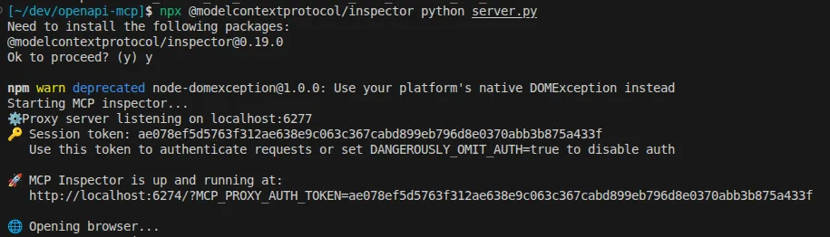 MCP inspector
