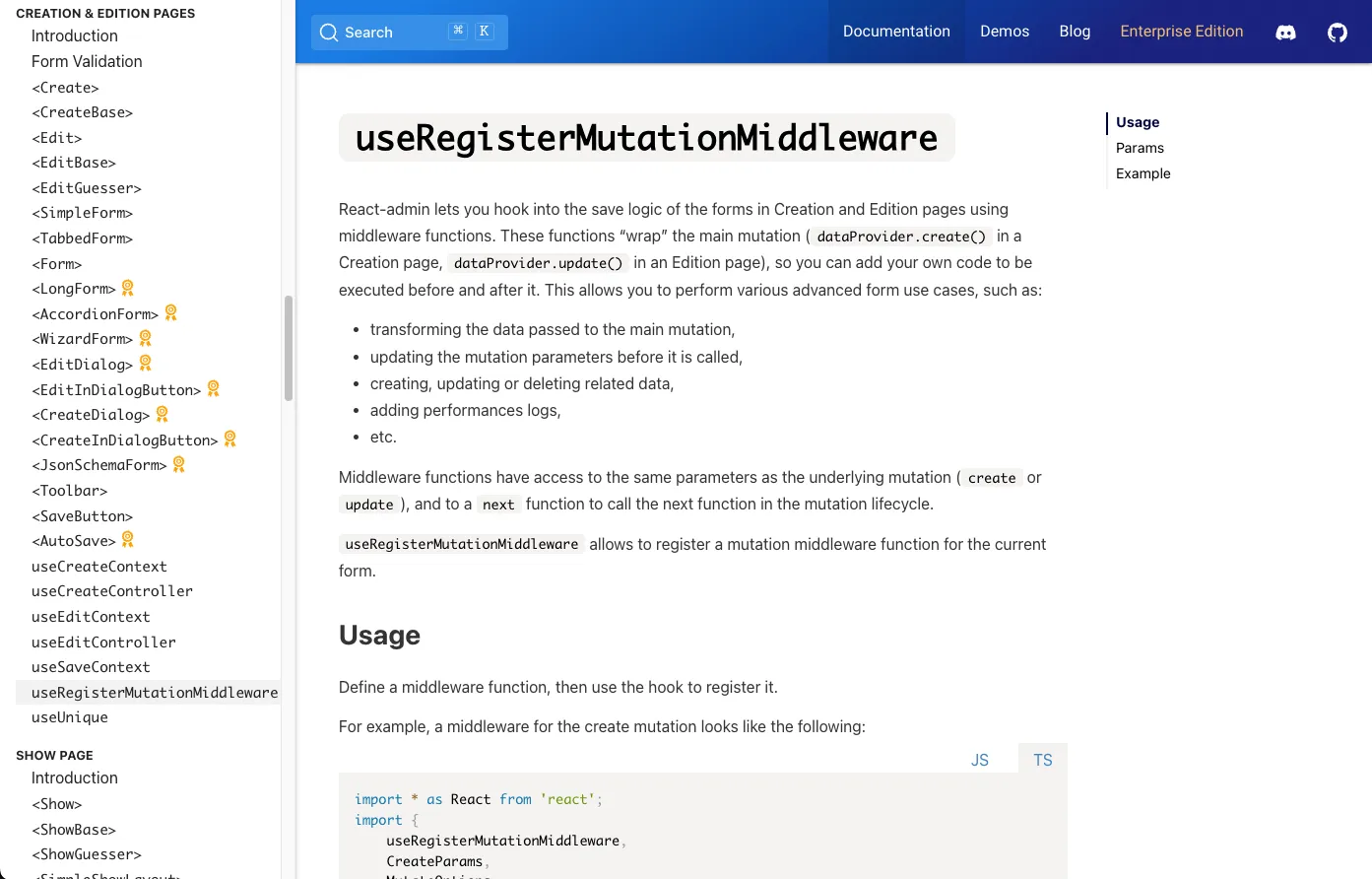 Mutation Middlewares documentation