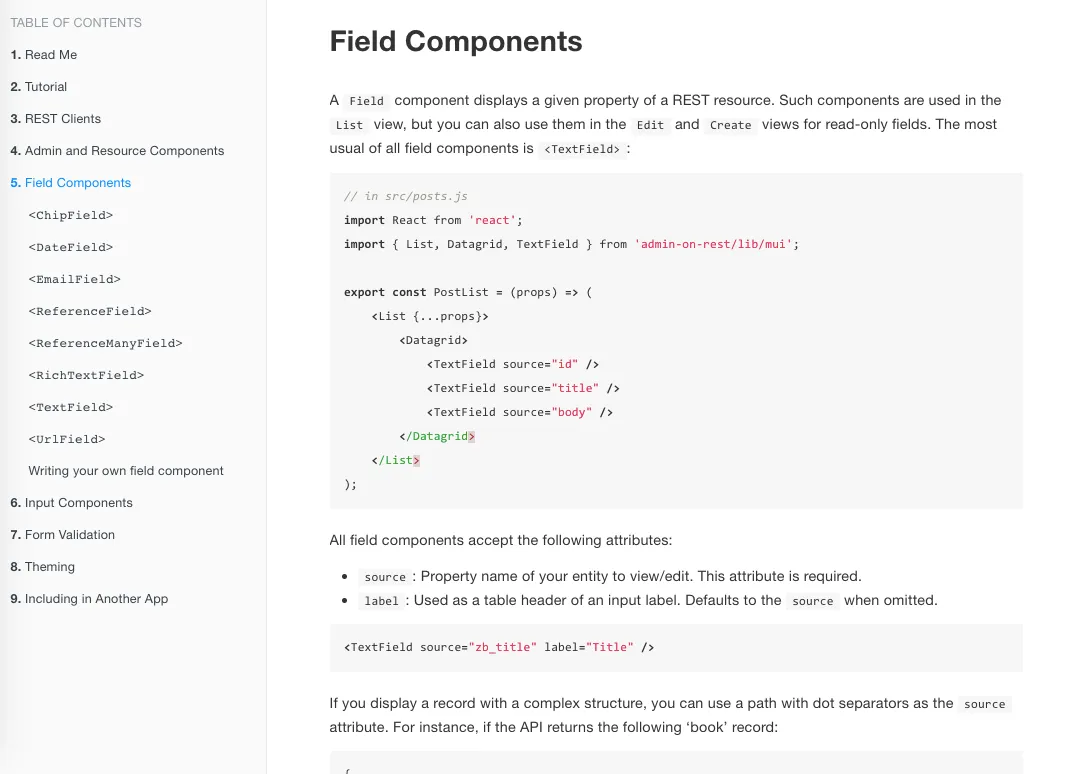 admin-on-rest documentation