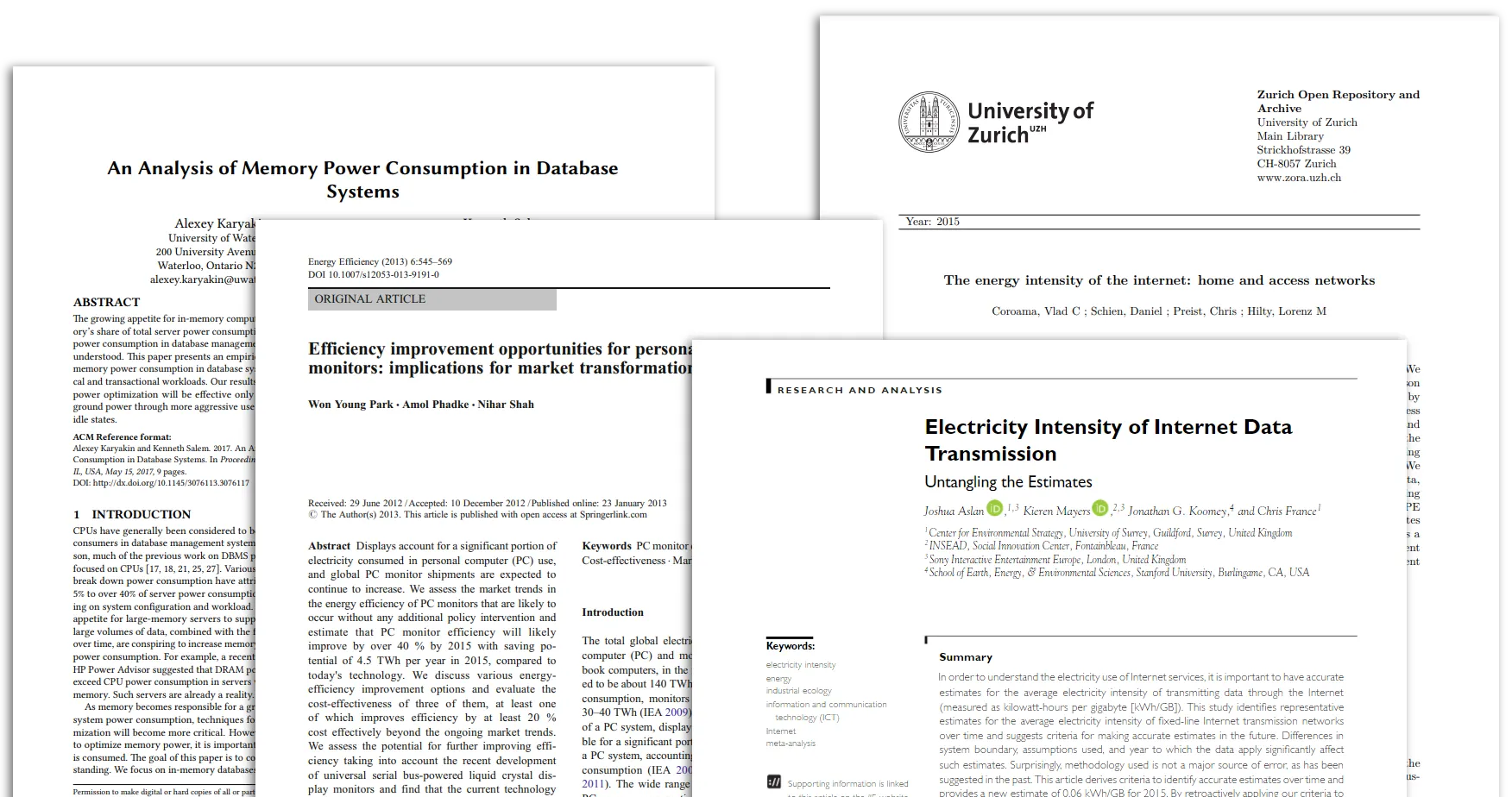 Some of the papers we used for Argos