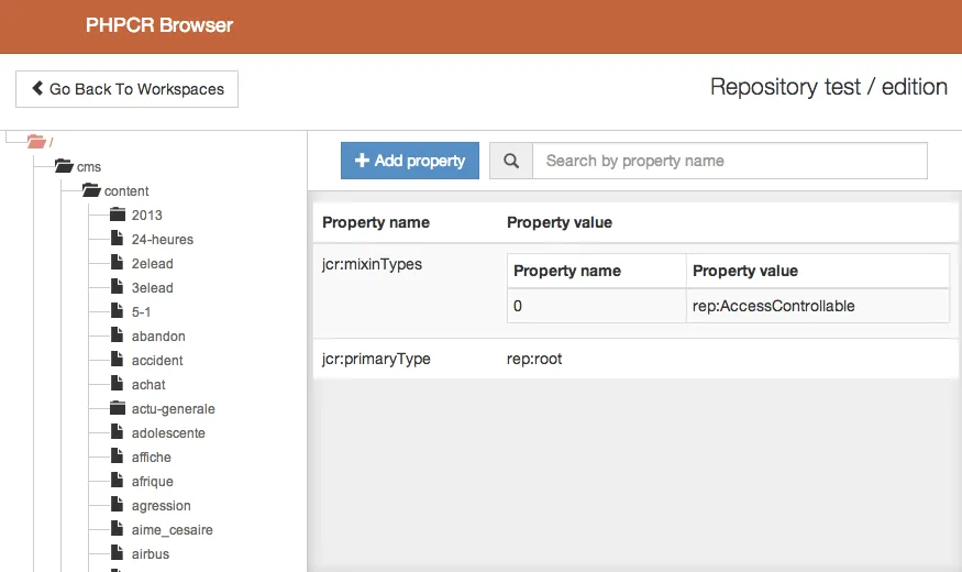 My First Assignment: a PHPCR Browser
