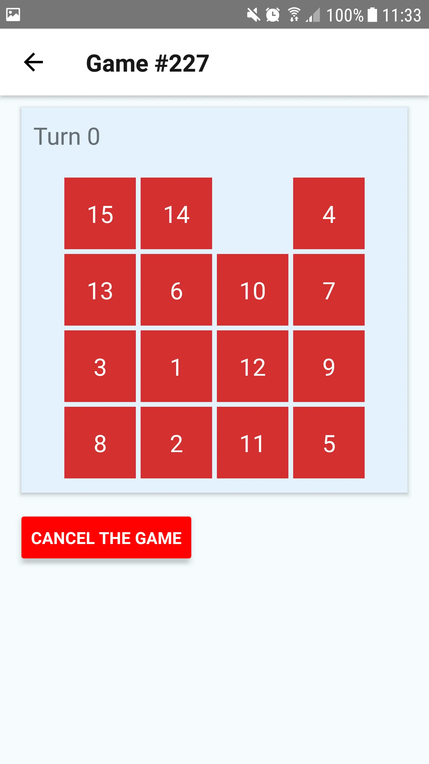 Application puzzle 15 gameplay