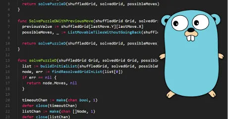 Le jeu du Taquin en go