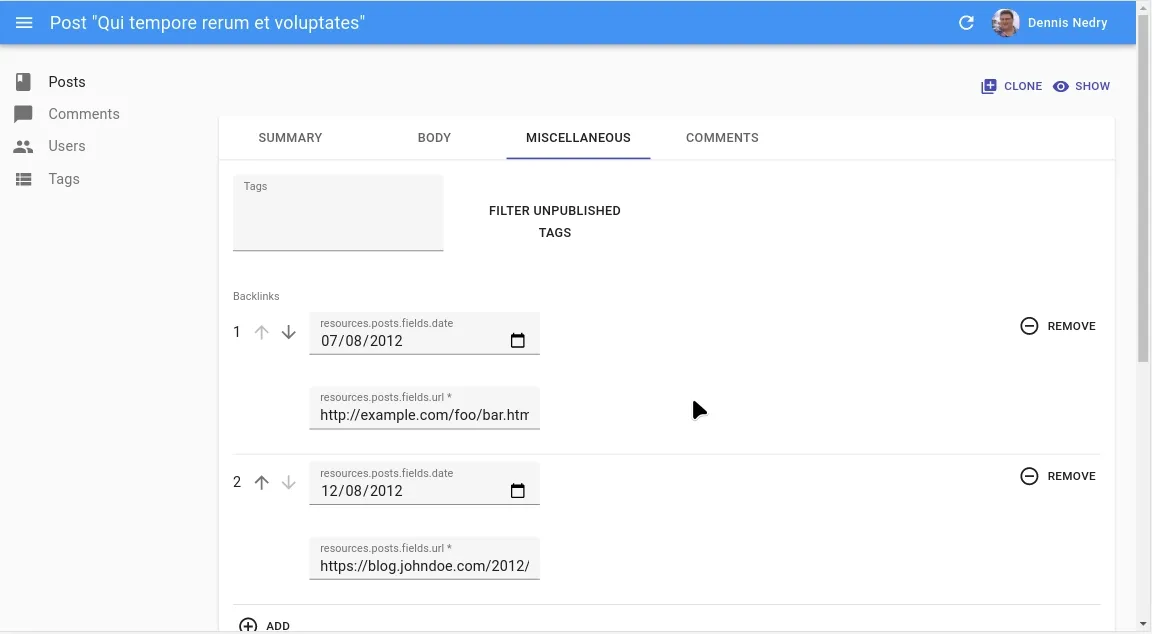 FormIterator With Reorder