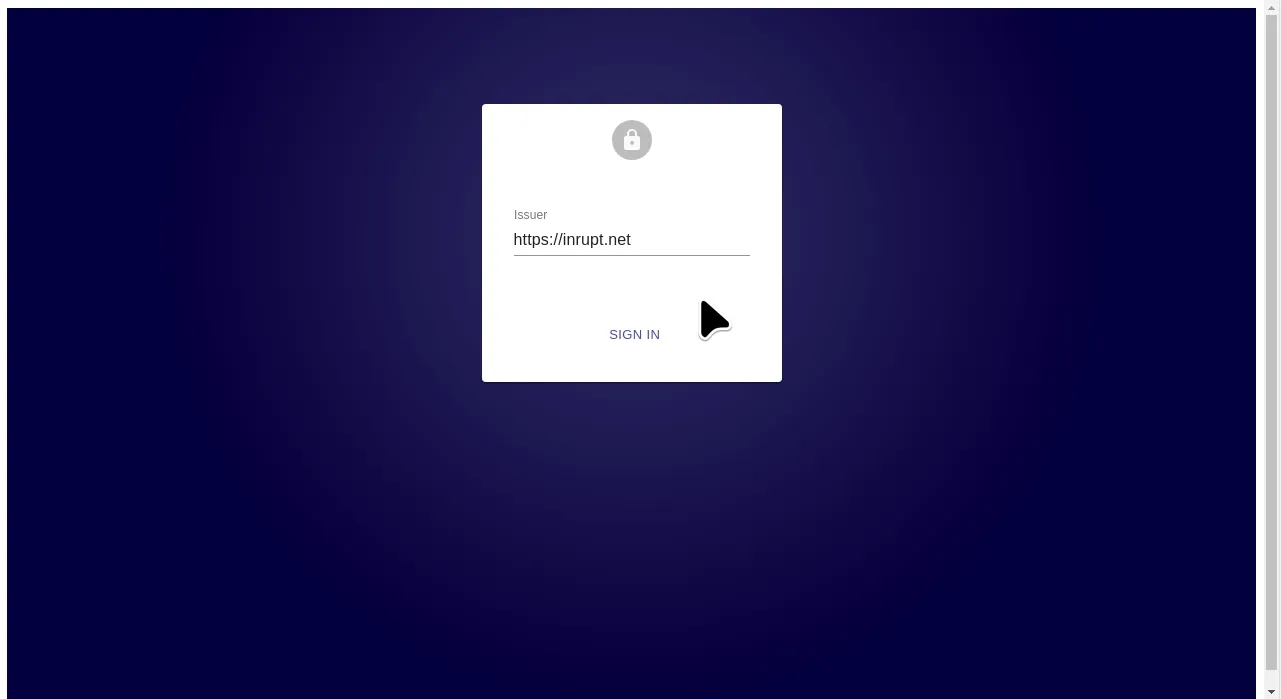 Screencast of the application